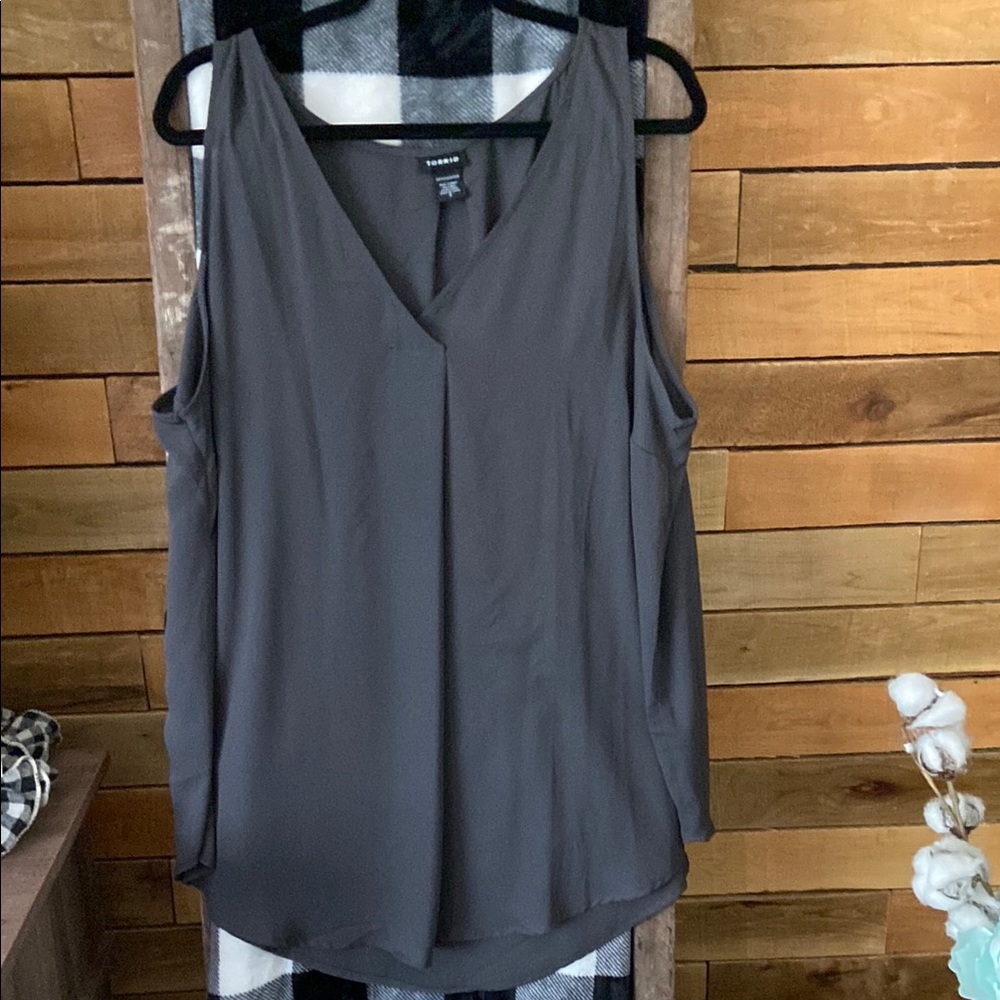 Torrid Gray Relaxed Tank Top